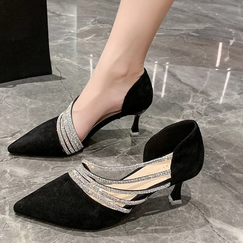 

Women High Heels Shoes Crystal Sandals 2022 Autumn New Fashion Dress Party Shoes Sexy Pumps Ladies Wedding Stilettos Zapatos