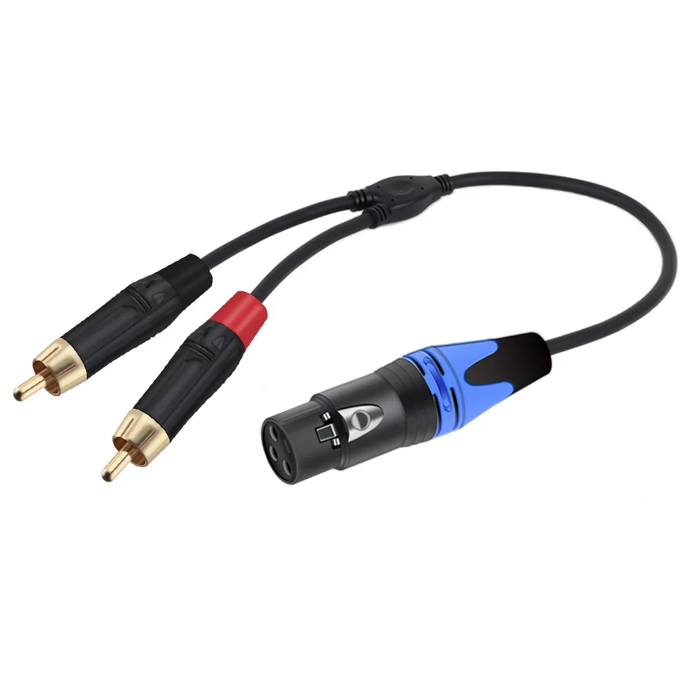 Небалансированный 3-контактный XLR «папагнездо» на двойной разветвитель RCA Y, микрофонный аудиоудлинительный кабель, адаптер для усилителя, микшера, системы домашнего кинотеатра (art.: 3920ce3b72fc3) - 3920ce3b72fc3