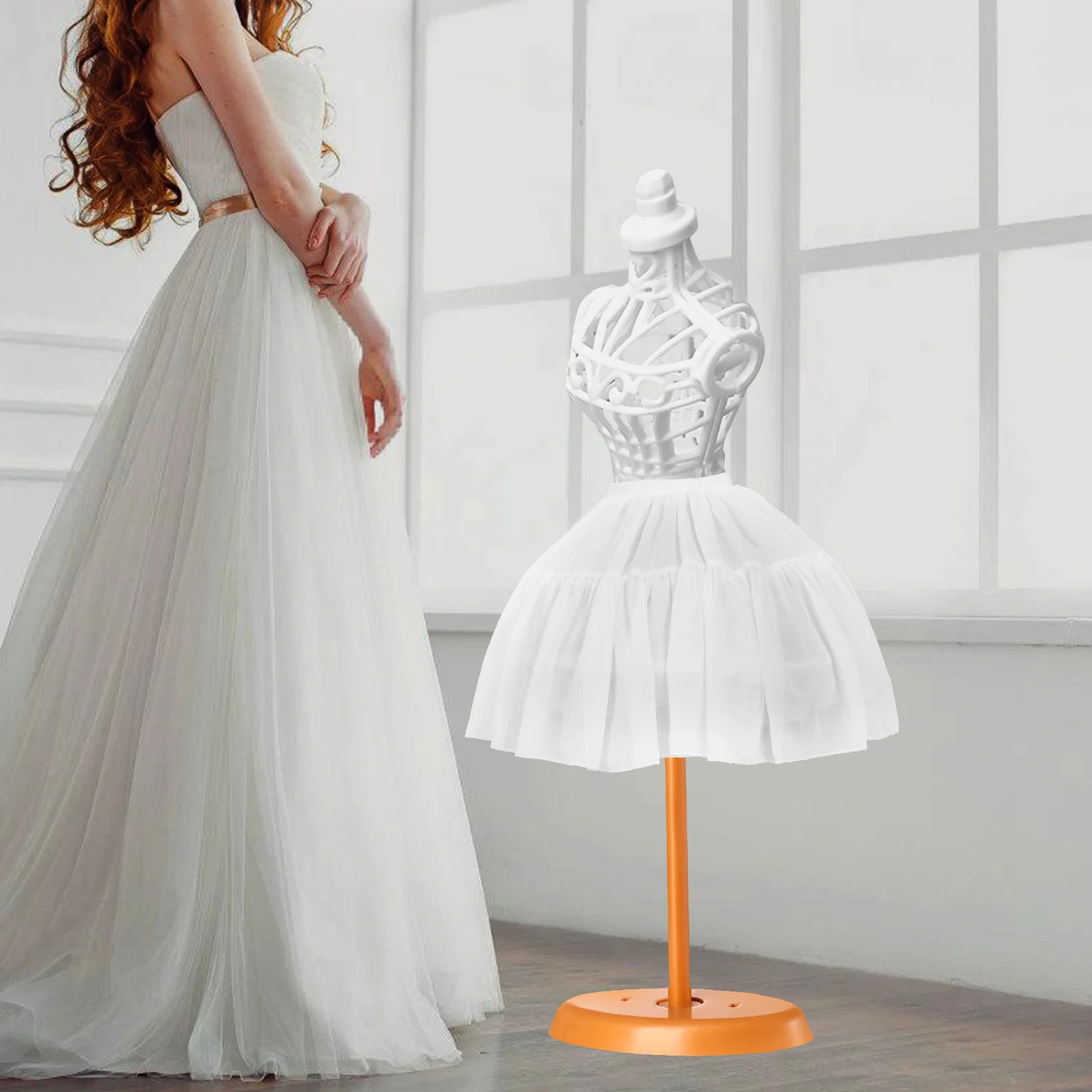 Pannier White Tutu Dress for Girls Puffy Women Bubble Skirt Liner Tulle Costume Underskirt Petticoat Cosplay Women's