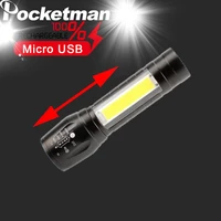pocketman powerful led flashlights outdoor waterproof zoomable torch pocket flashlight 3 modes camping flashlight