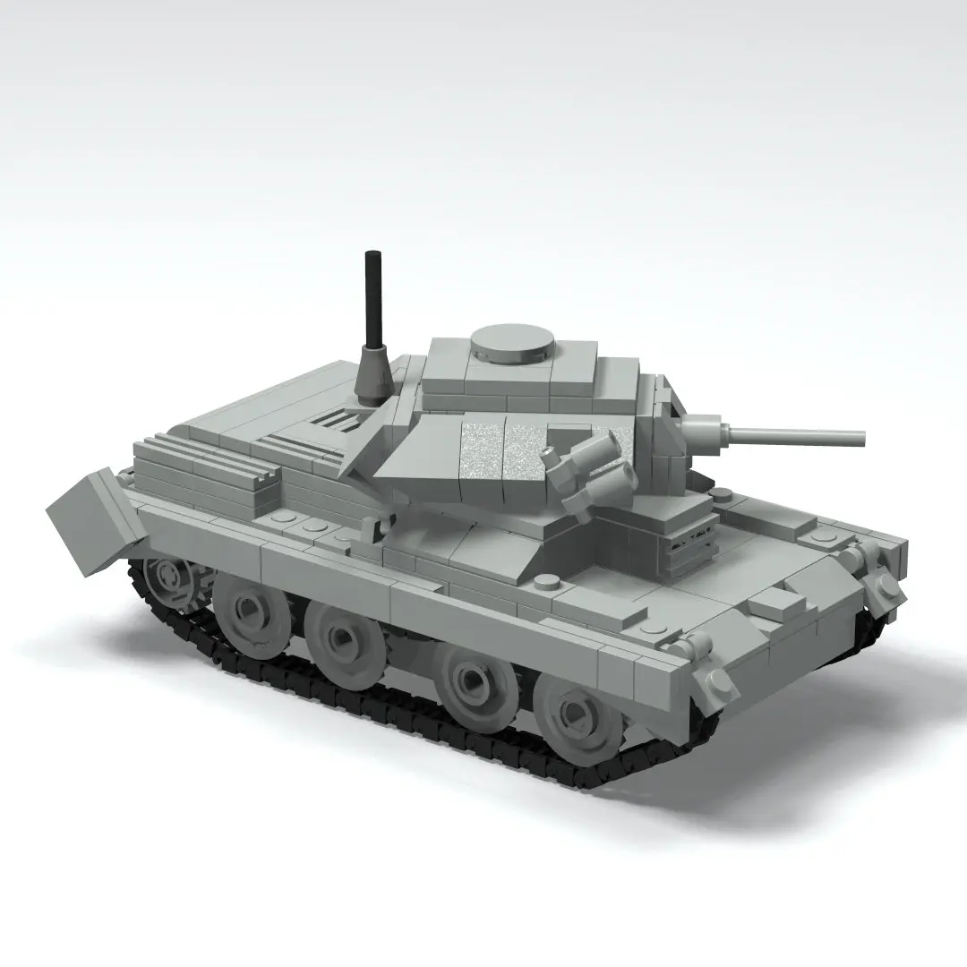 

ww2 Weapons A13MkII Tank Cruiser MkIV Military War Brick Model moc Collection Educational Toys for Children Kids