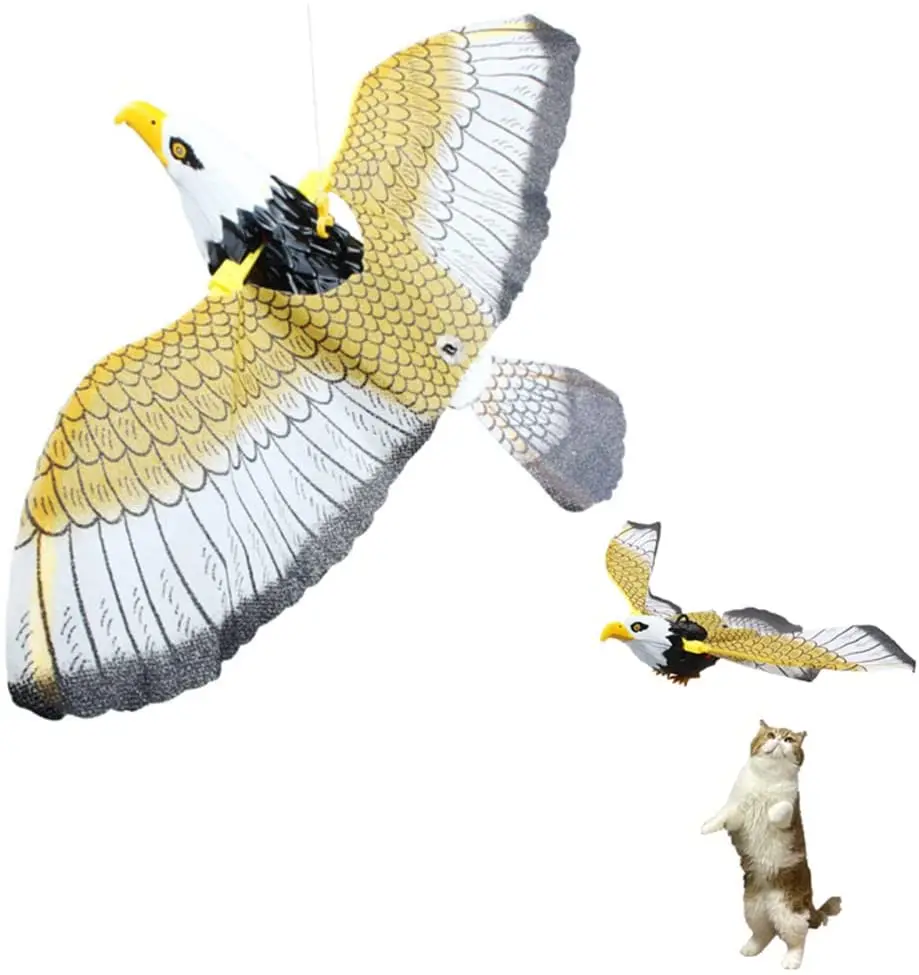 

Simulation Bird Toy,Interactive Cat Toys Electric Hanging Eagle Flying Bird Cat Teasering Play Kitten Dog Toys for Cats Dogs Pet