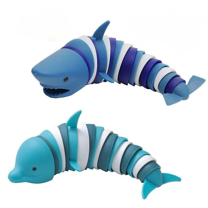 

Shark Dolphin Seal Decompression Fun Squeeze Ocean Toy Children's Educational Caterpillar Stress Relief Toy Adult Birthday Gift
