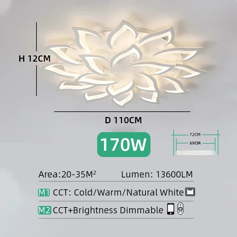 

LED люстра JIANKEXING лепестки