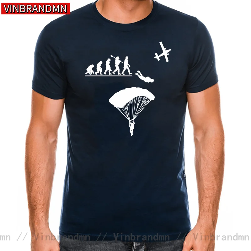 Параплана скайдайвинга эволюции футболка для мужчин эволюция модели парашютный