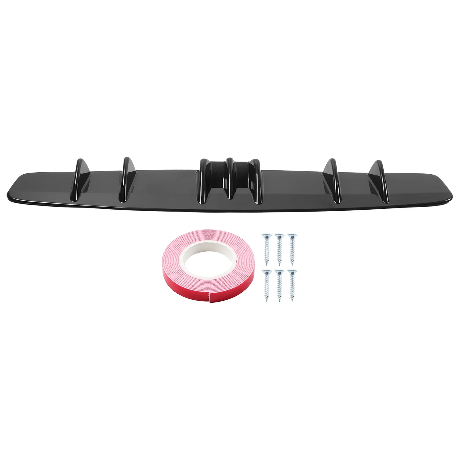 

Universal Rear Spoiler Shark Fin Tail Bumper Diffuser Lip Glossy Black Exterior Body Kit