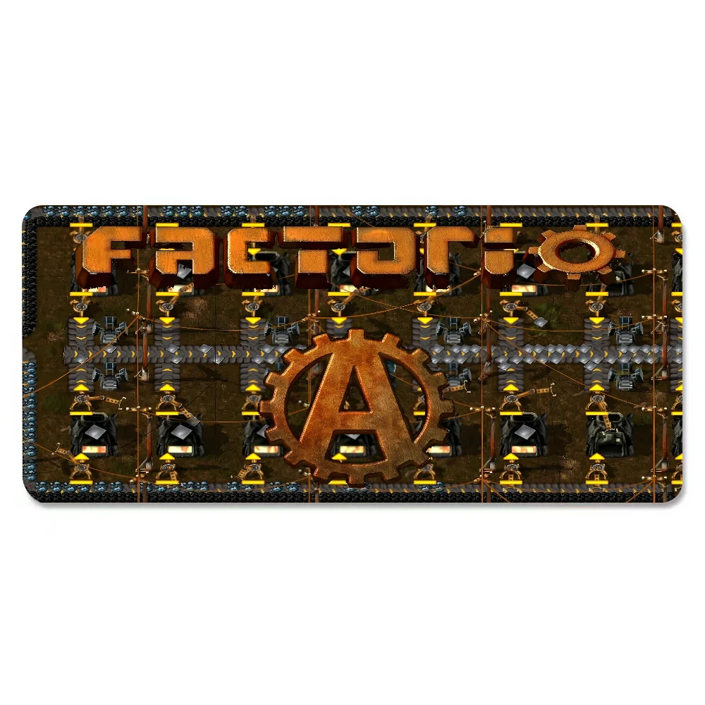 Игровой коврик для мыши F-Factorio Cool большой противоскользящий с прошитыми краями