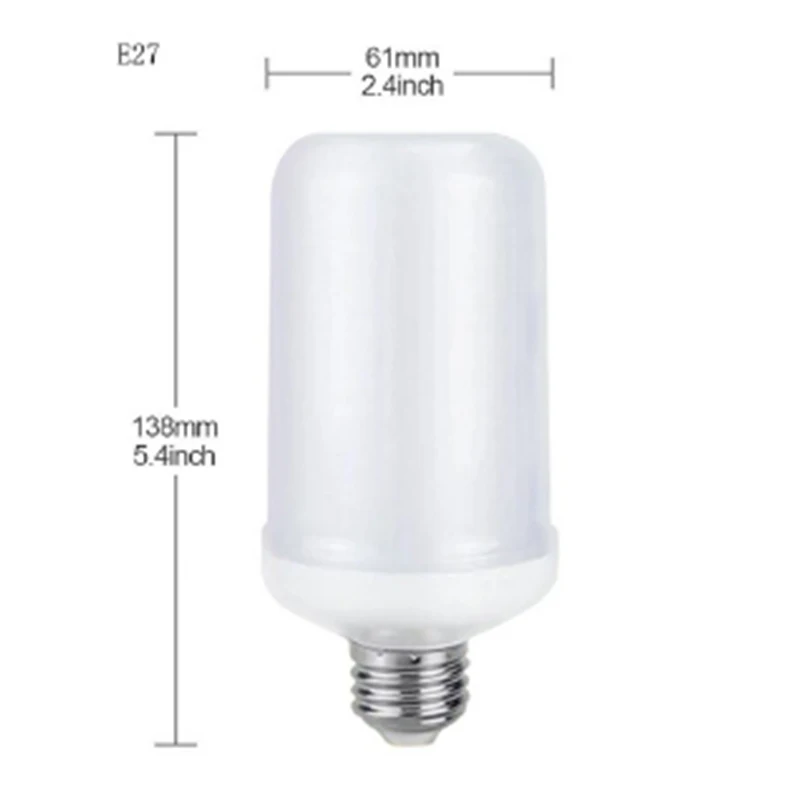 

E27 AC 99LED SMD2835 широкополосная 3-режимная пламенная лампа