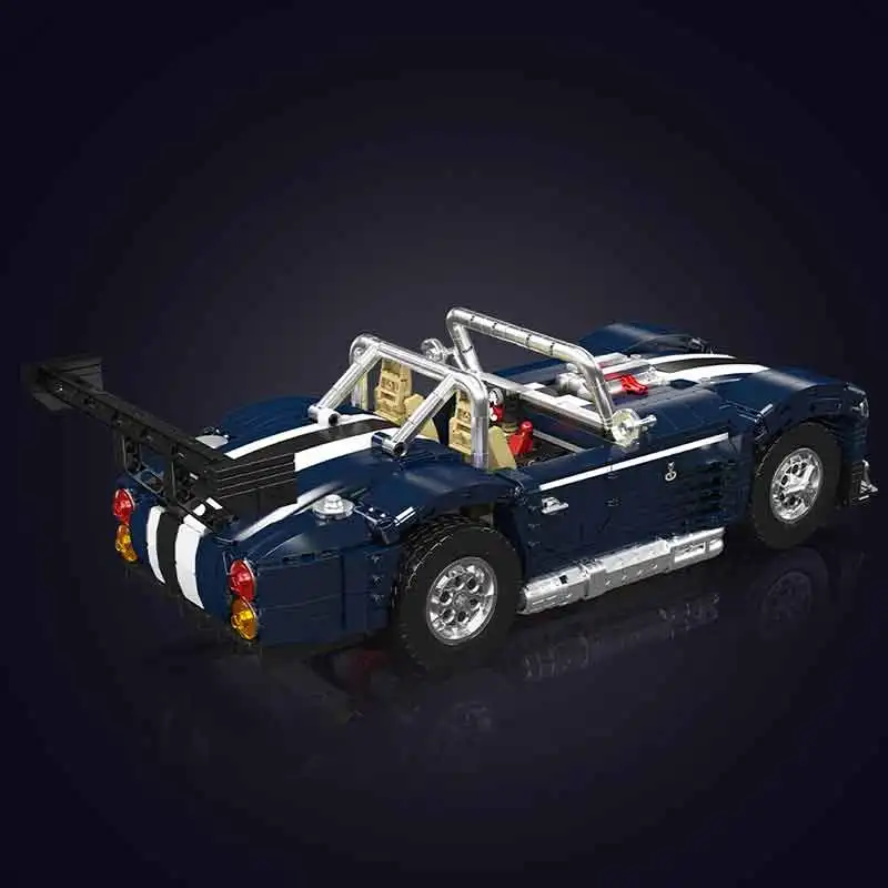 Фото Mould King 13215 Синий спортивный автомобиль из строительных блоков, модель автомобиля с дистанционным управлением, образовательная игрушка для самостоятельной сборки для любителей коллекционирования. №5