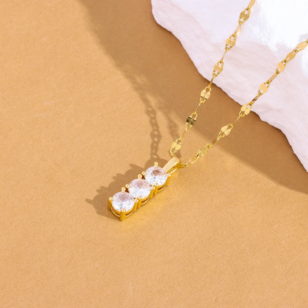 Новые легкие роскошные ожерелья с подвеской в виде кристаллов циркона для женщин