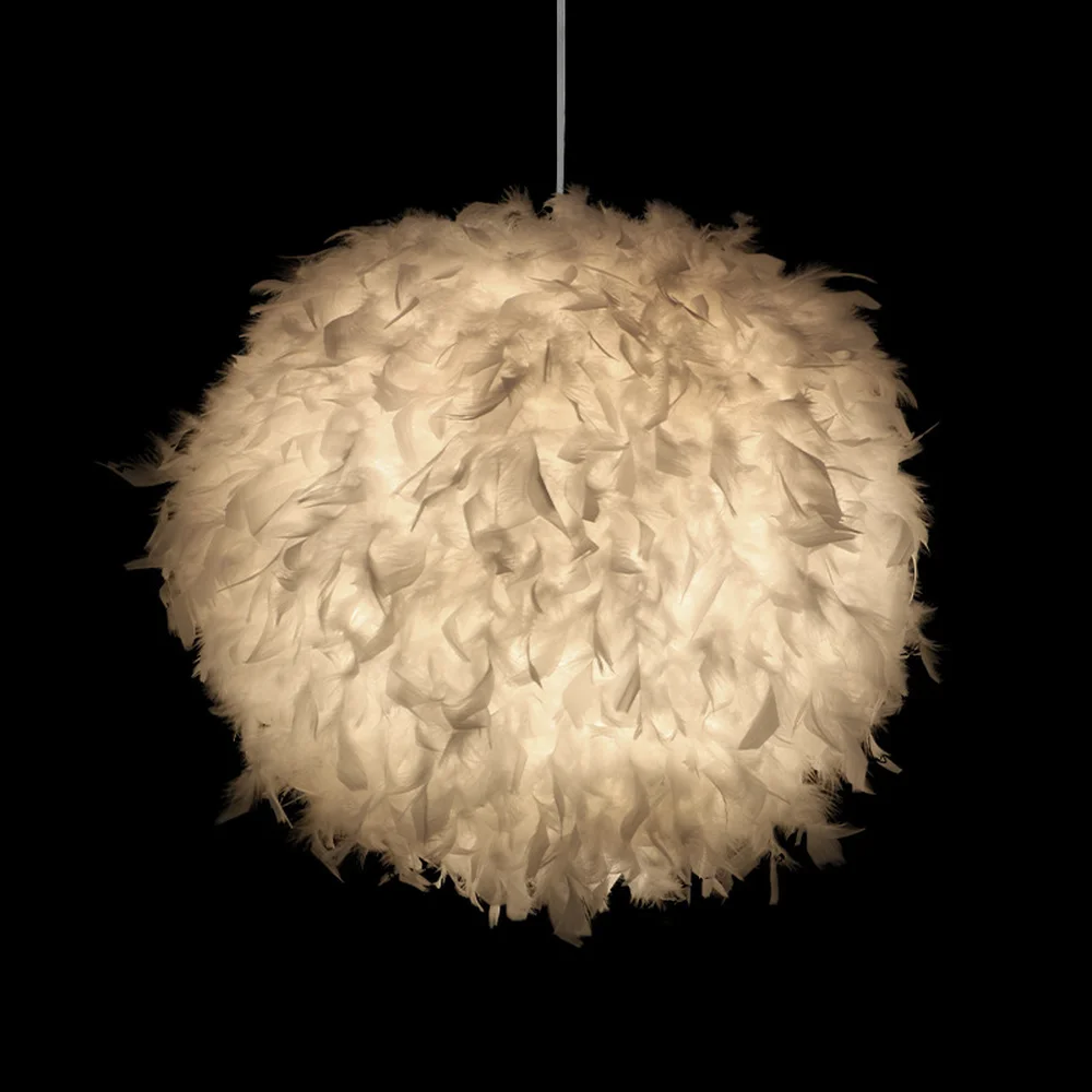 

Pendant Feather Lamp Romantic Dreamlike Feather Droplight Bedroom Living Room Parlor Hanging Lamp Lights Ceiling Light Fixtures