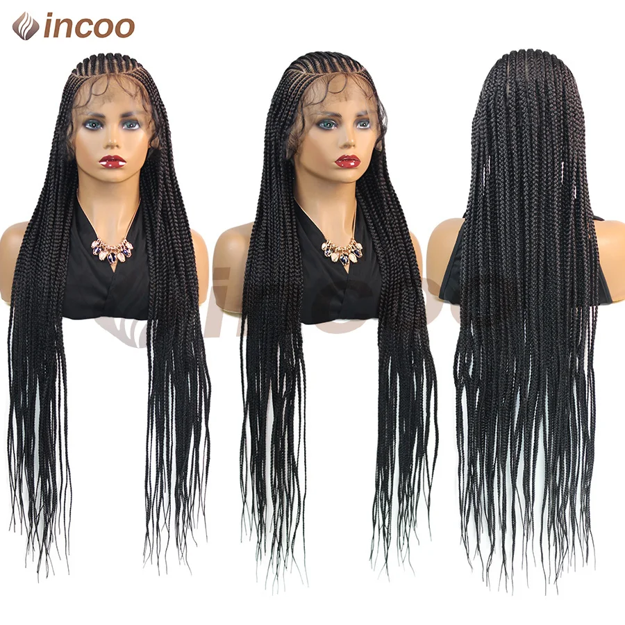 Синтетические полные кружевные косички ручной работы Fulani без узлов плетеные