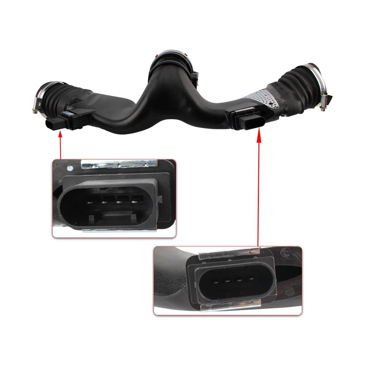 Воздуховод автомобильного двигателя A6420908237 с датчиком массы воздуха для Mercedes Benz