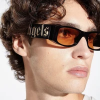 vintage small frame square letter sunglasses women men 2022 fashion luxury brand designer trend punk hip hop sun glasses uv400