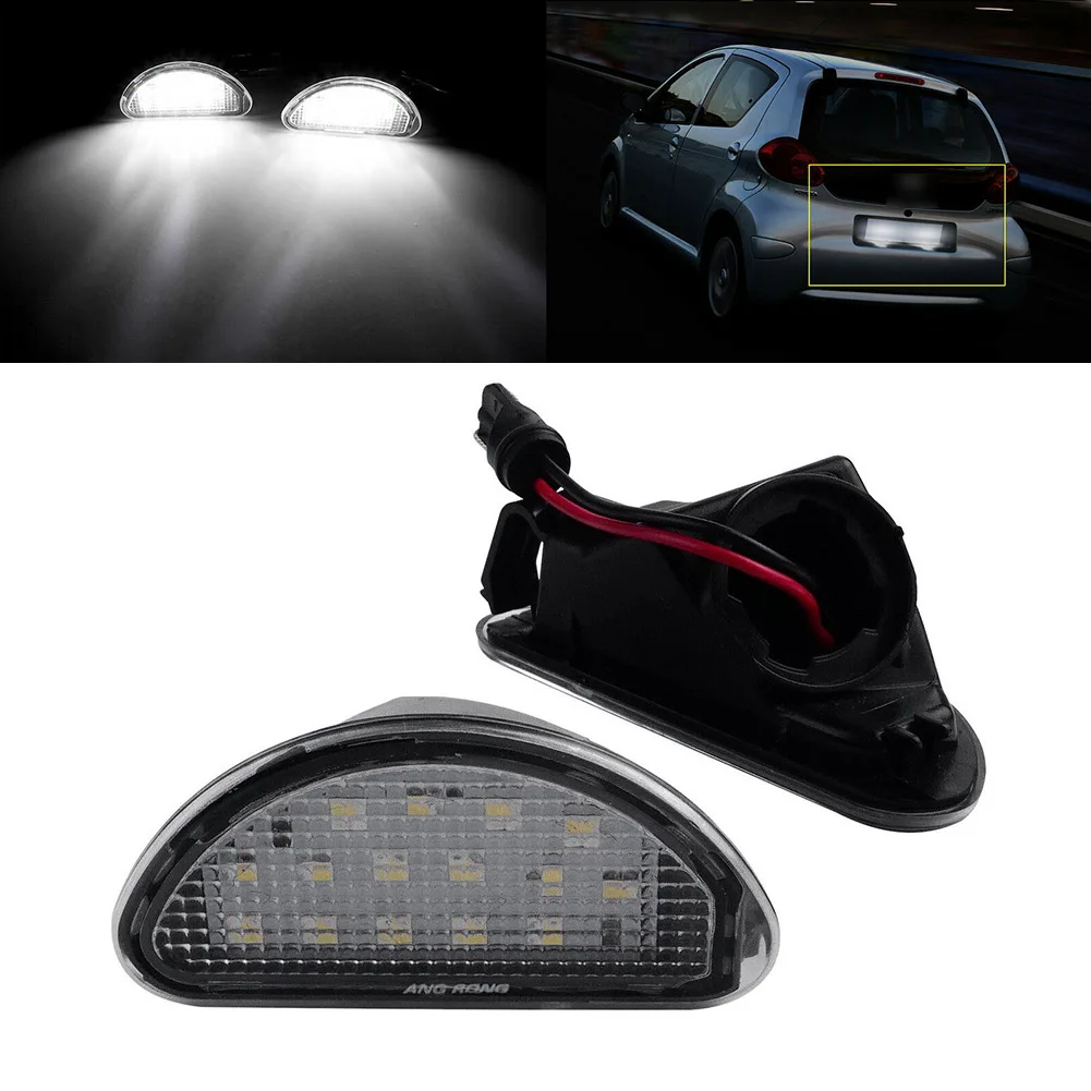 

2pcs SMD Licence Plate Light Number Lamp White Car Accessories Auto Parts For Toyota Aygo 2005-2014 Canbus Car-styling
