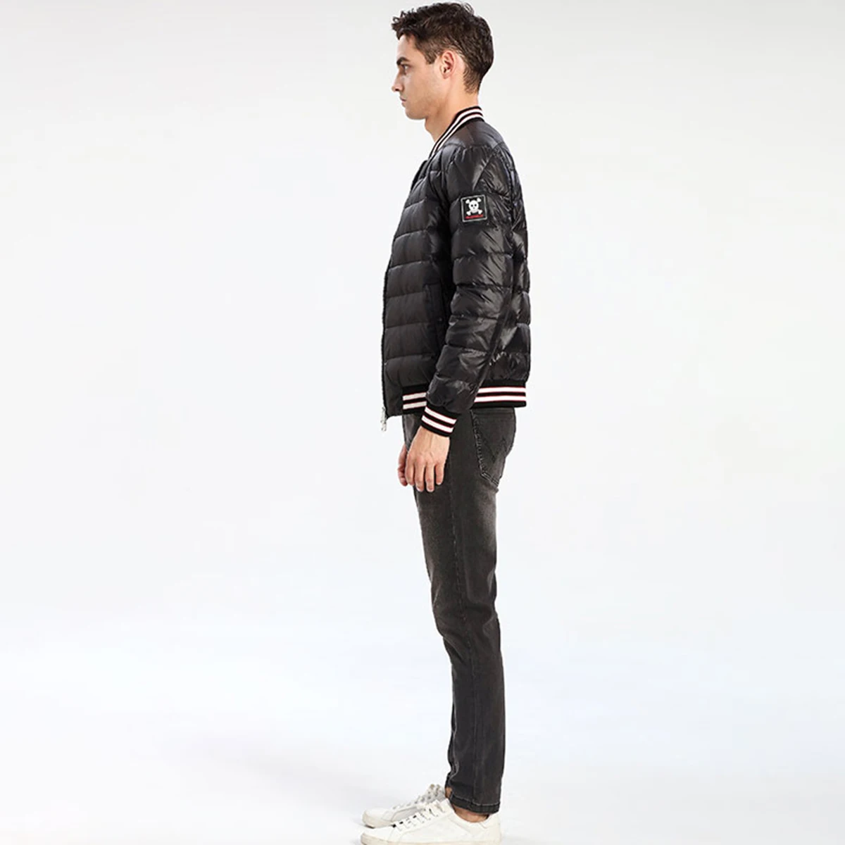 HELLEN&WOODY Men's Winter White Duck Down Jacket 2020 Luxury Designer Casual Coats Slim Fit Lightweight Clothes
