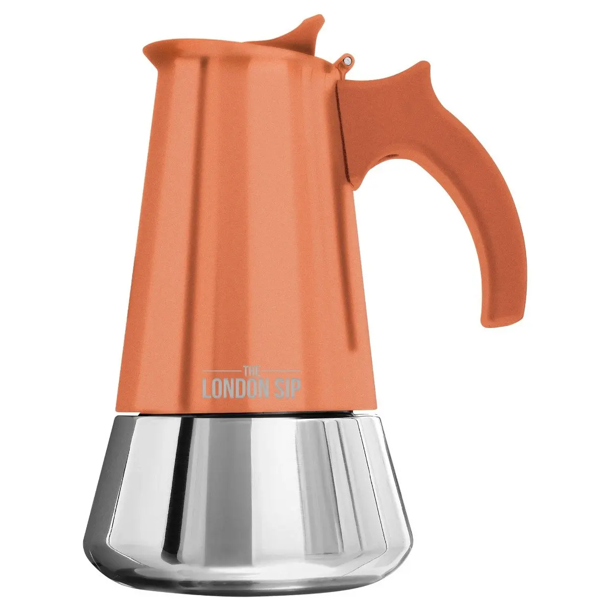 

London Sip 10 Cup Stainless Steel Espresso Maker | Copper
