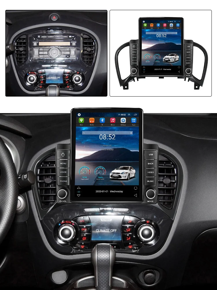 Автомобильный мультимедийный плеер Carplay 8G 128G Android 11 для Tesla с вертикальным экраном