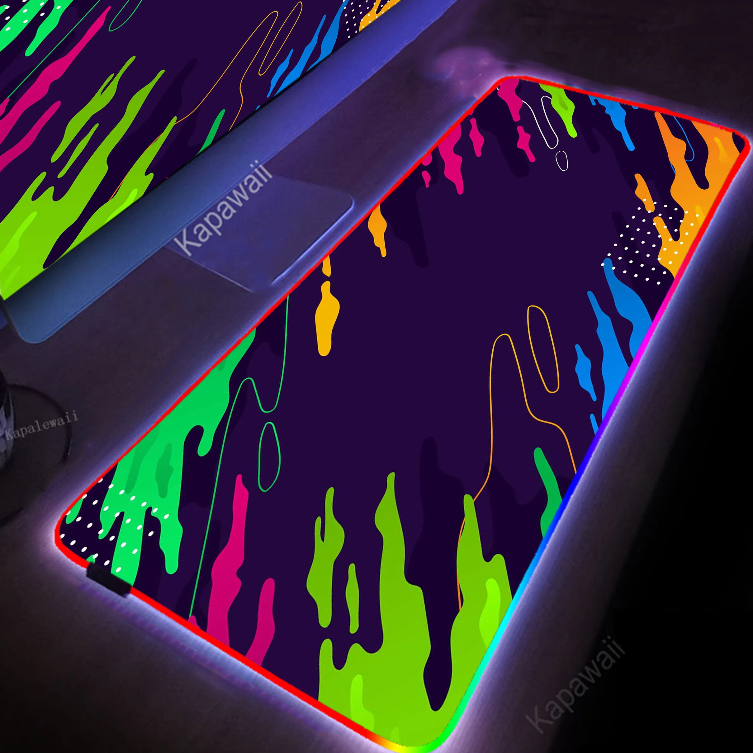 RGB коврик для мыши с абстрактным рисунком геймерские коврики игровой клавиатуры