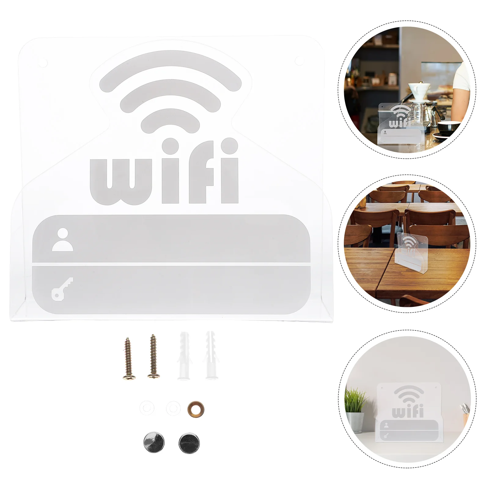 

Sign Desk Venue Setting Props Acrylic Password Wifi For Guest Room Coverage Office