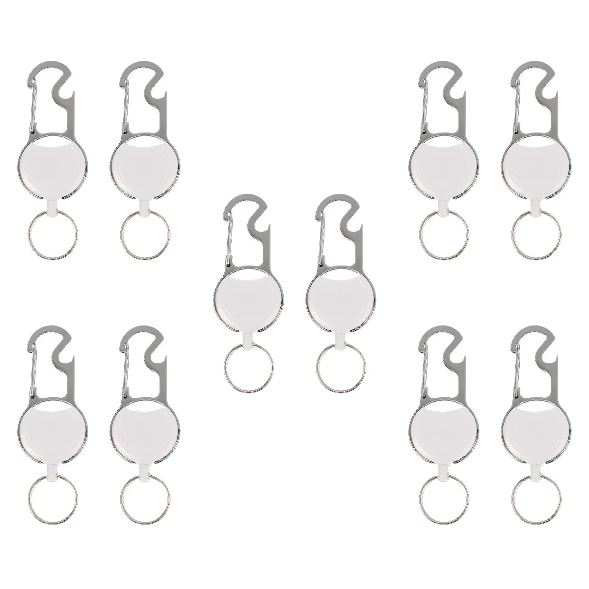 

10 Pcs Practical Carabiner Key Holder Retractable Key Belt Reel Badge Holder Reel