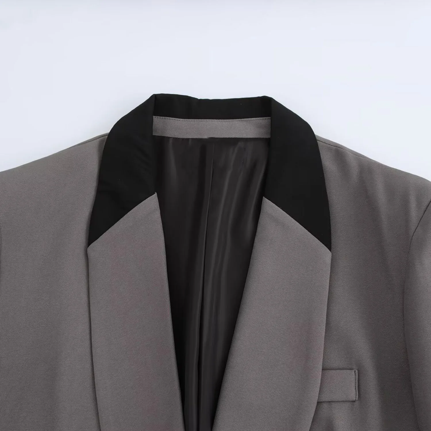 Taop&ampZa женский 2024 осенне-зимний новый лоскутный пиджак эластичный комплект