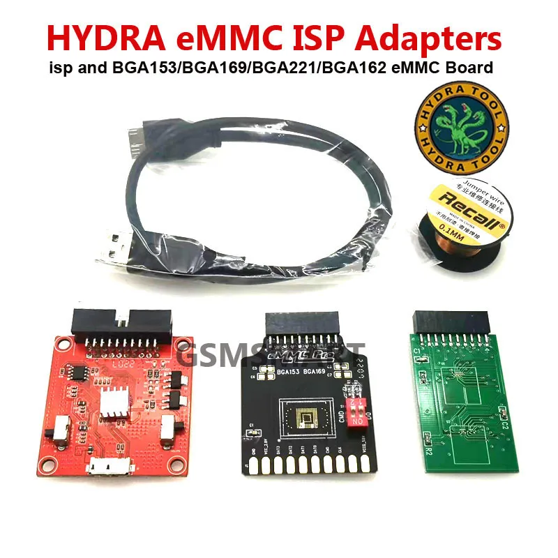 Гидравлический инструмент eMMC ISP адаптеры с и выводами USB 3.0 поддержка Hydra dongle