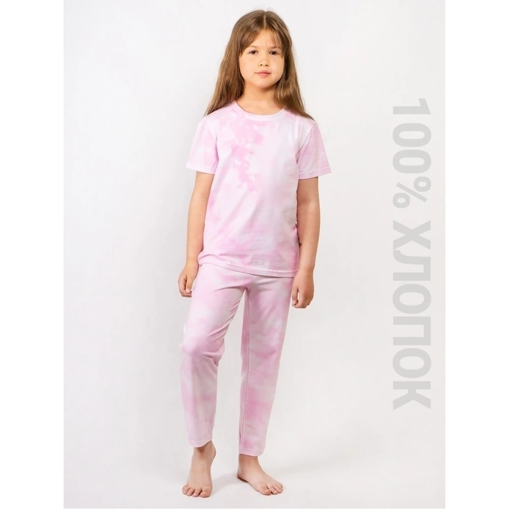 Пижамынй комплект для девочки FortyFour KPJ020 фиолетовый хлопок 100% |