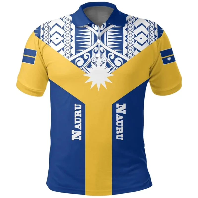 Мужская рубашка-поло с 3D-принтом эмблемой