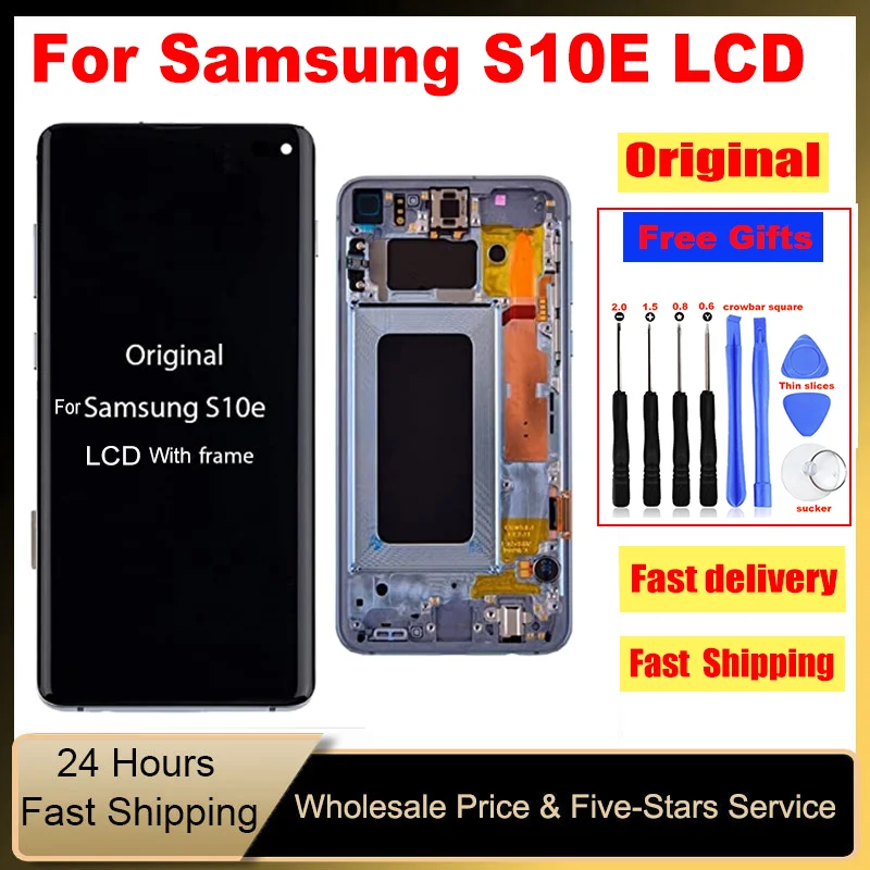 For Samsung Galaxy S10e LCD Display Touch Screen Digitizer Assembly For G970F/DS G970U G970W SM-G9700 Lcd Display With Frame