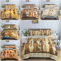 23pcs egypt bedding set ancient egyptian duvet cover microfiber fabric with zipper closure quilt cover queen king size