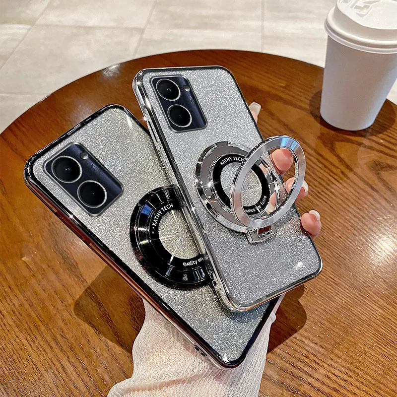 Чехол для Realme C33 RMX3624 гальванический мягкий блестящий чехол из ТПУ задней панели