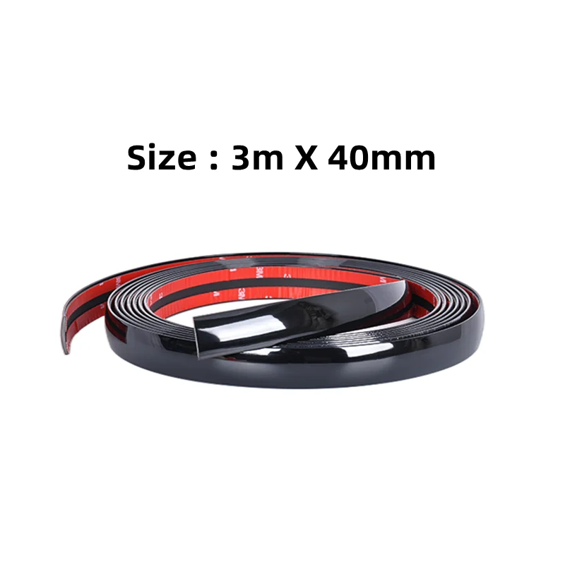 

Автомобильные наклейки, хромированная отделка кузова, защита двери, авто окно, крыша, водонепроницаемая декоративная защитная полоса, ПВХ, яркая черная отделка