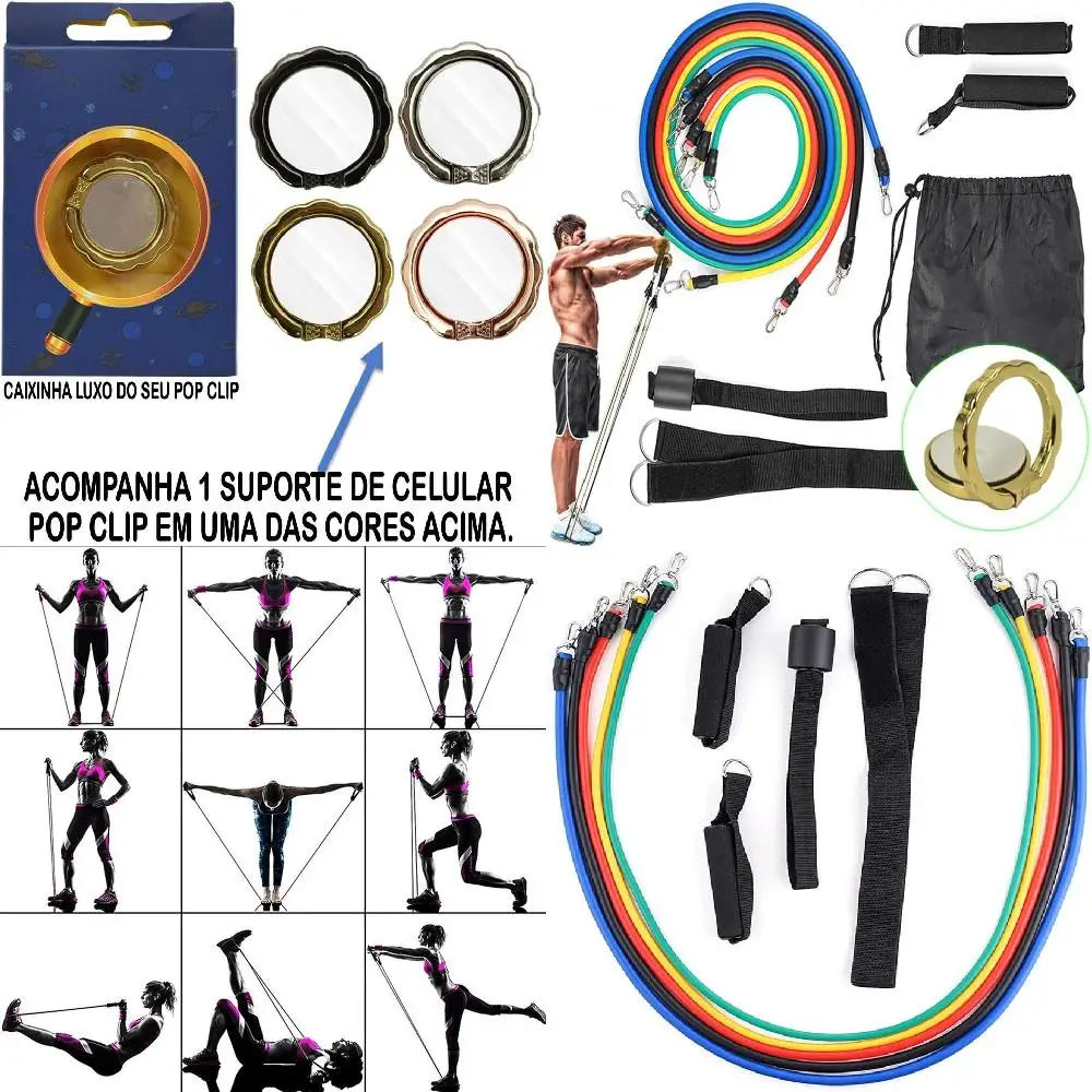 

Luxury Elastic Extender for Exercises CBRN14699 with Portable Support for Mobile Phone and Gymnastics.