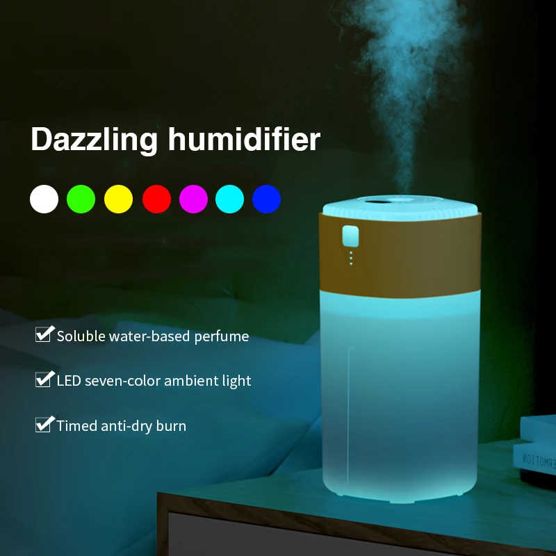 350ML Air Humidifier Fragrance Ultrasonic Aroma Essential Oil Diffuser USB Cool Mist Make with Colorful Night Light for Home Car