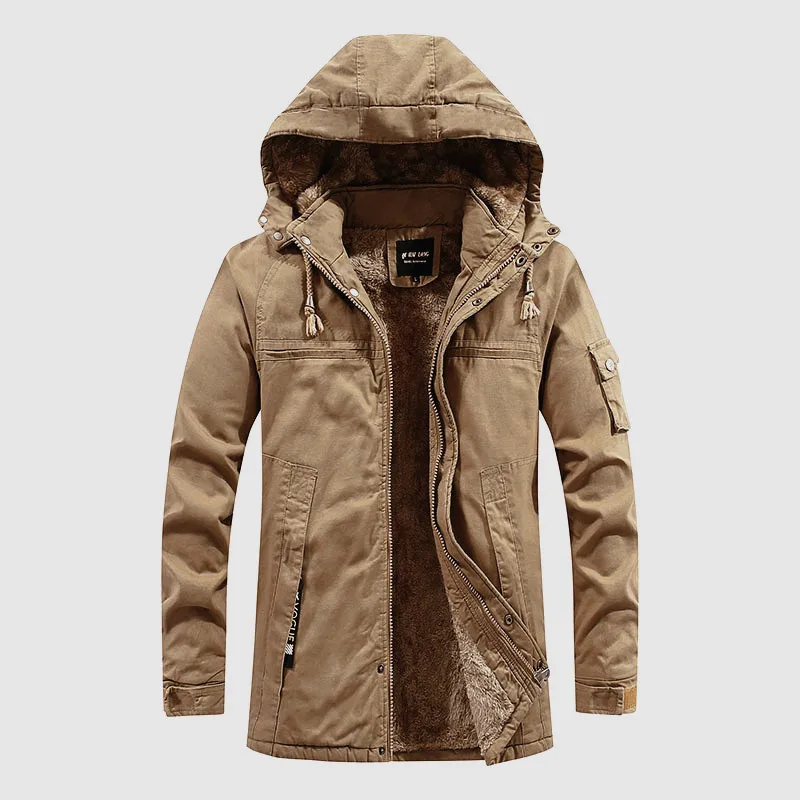 

Men Long Down Jackets Winter Coats Male Hooded Casual Military Coats Man Fleece Casual Warm Parkas Male Outwear Long Coats 4XL