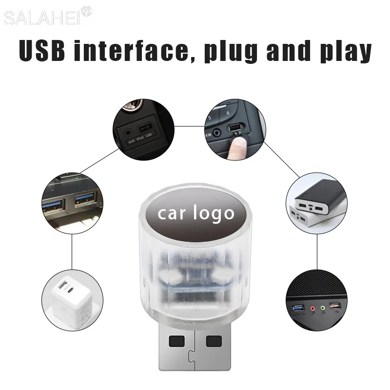 Миниатюрный RGB USB-светильник неоновый светодиодный светильник для салона