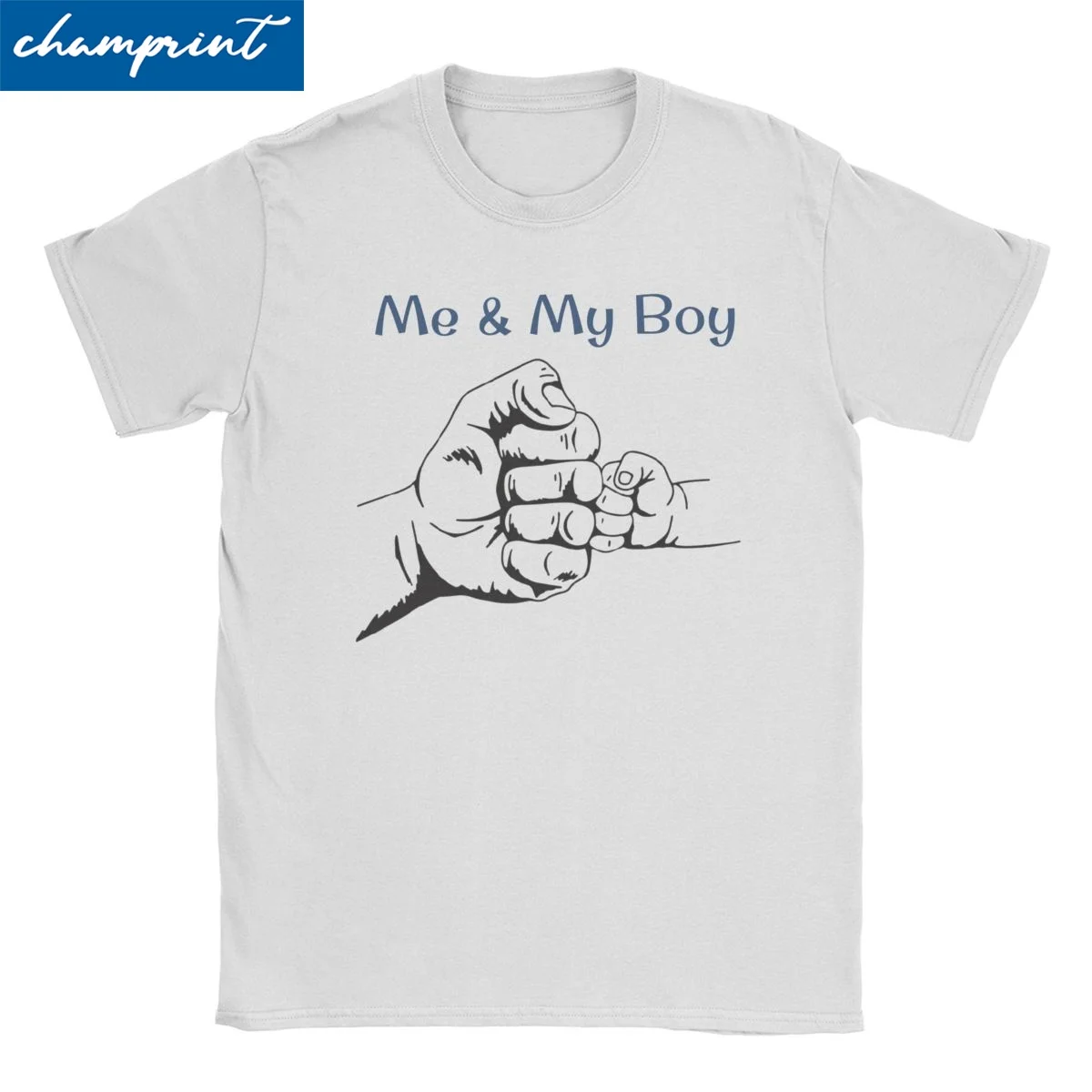 

Awesome Me & My Boy Fist Bump T-Shirt for Men Women Crew Neck Cotton T Shirts Fathers Day Short Sleeve Tees Classic Tops
