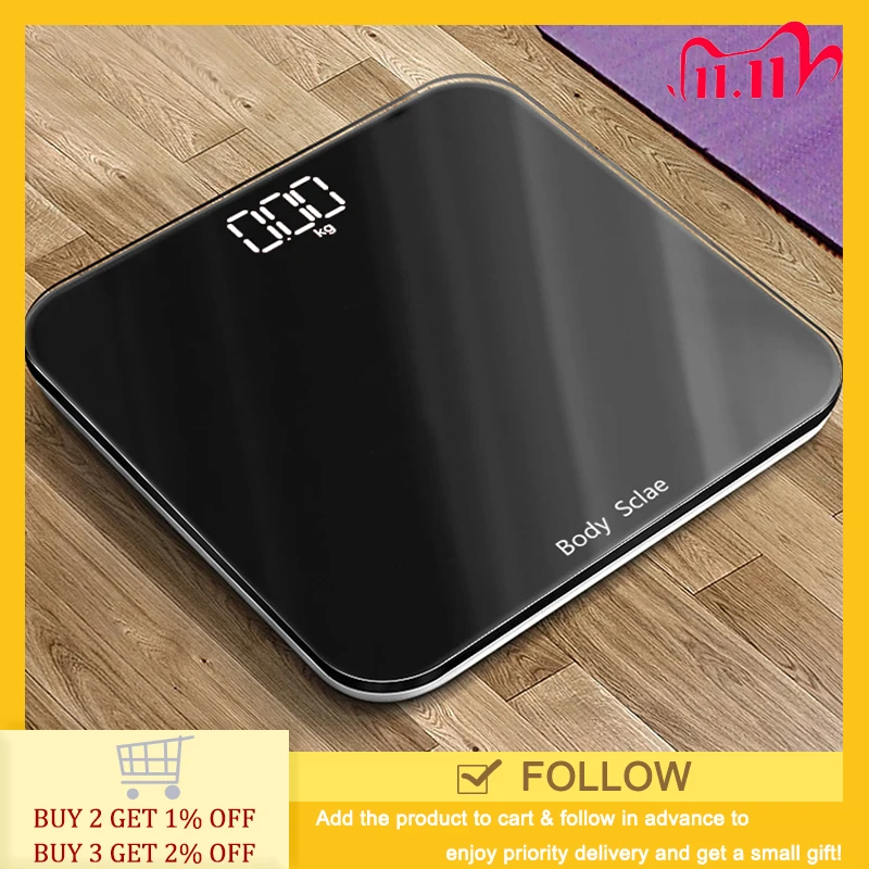LED Bathroom Scales Digital Weight Scale Home Precision Weight Scale Electronic Scale Healthy Body Scale Home Весы Напольные