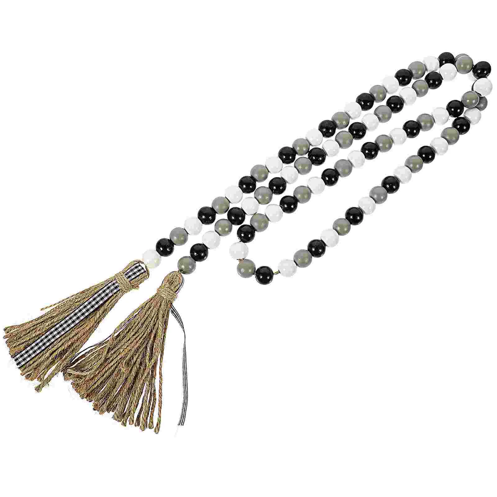 

Vintage Tassel Wooden Beads Garland Wooden Beads String Ornament Home Adorn