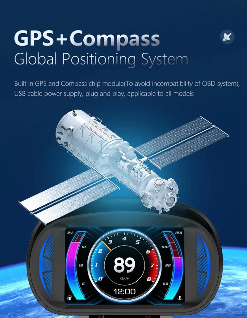 Фото Проекционный дисплей HUD на лобовое стекло OBD2 GPS USB для Toyota FJ Cruiser, WAY ViRA, Celsior FCV-R, RCV, Avensis Premi №1