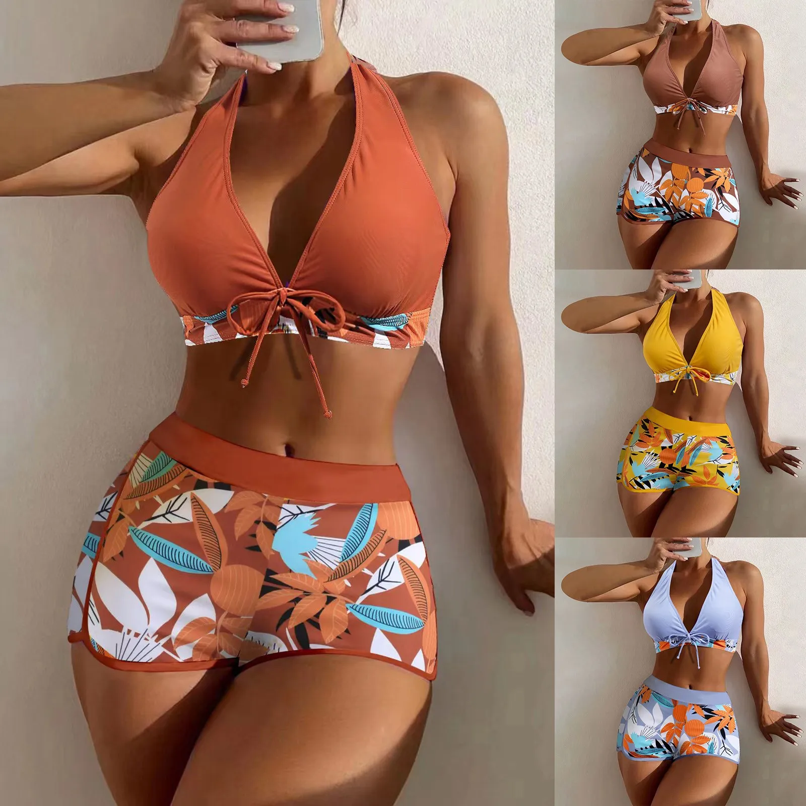 

Женский купальный костюм, комплект бикини, купальные костюмы, купальник с высокой талией, пляжная одежда для отпуска, аксессуары для спорта,...