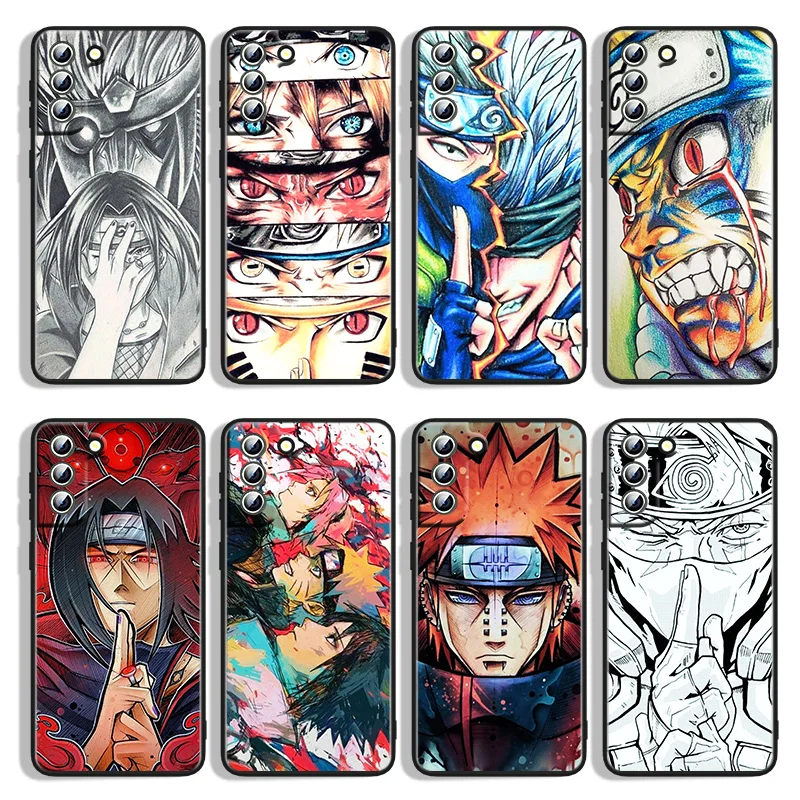 

Naruto Hand Drawn Sketch For Samsung Galaxy S22 S21 S20 FE Ultra S10e S10 S9 S8 S7 S6 Edge Plus Black Soft Phone Case Capa