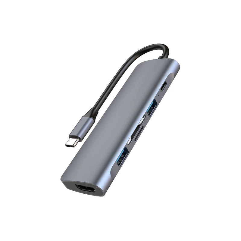 

Ultra-fast 4K/30Hz Docking Station 6-in-1 USB C Hub 5Gbps Secure Data Transfer