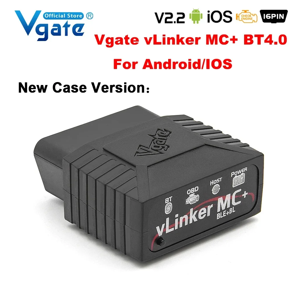 

Автомобильный диагностический сканер Vgate vLinker MC + ELM327 V2.2, Bluetooth 4,0, OBD2, Wi-Fi