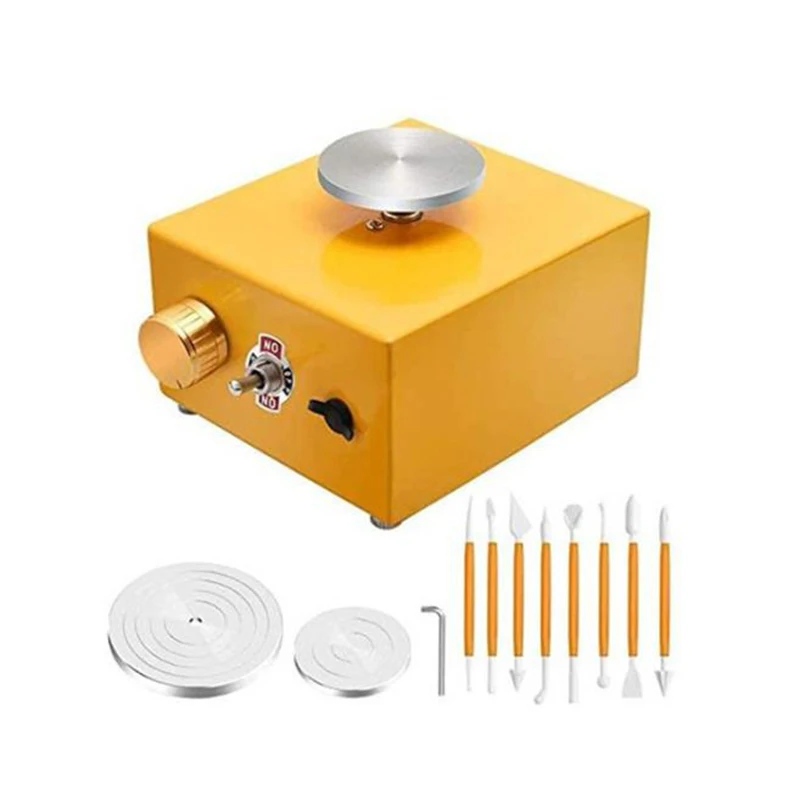 

DIY Clay Tool Mini Pottery Wheel for Ceramic Work Turntable Mini Pottery Tool Electric Pottery Machine