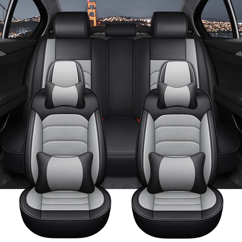 

Полный комплект универсальных кожаных чехлов на автомобильные сиденья для Mitsubishi Outlander Dodge Journey Toyota Aygo Camry BMW E60 F30 E36 E46 E30