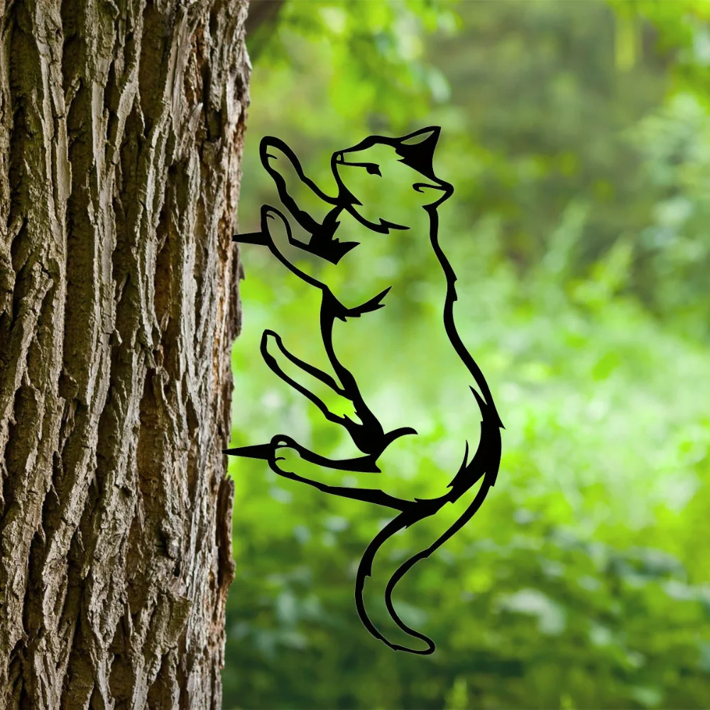 Привлекательный Металлический Садовый Кол Для Кошек Деревенский Уличный Декор