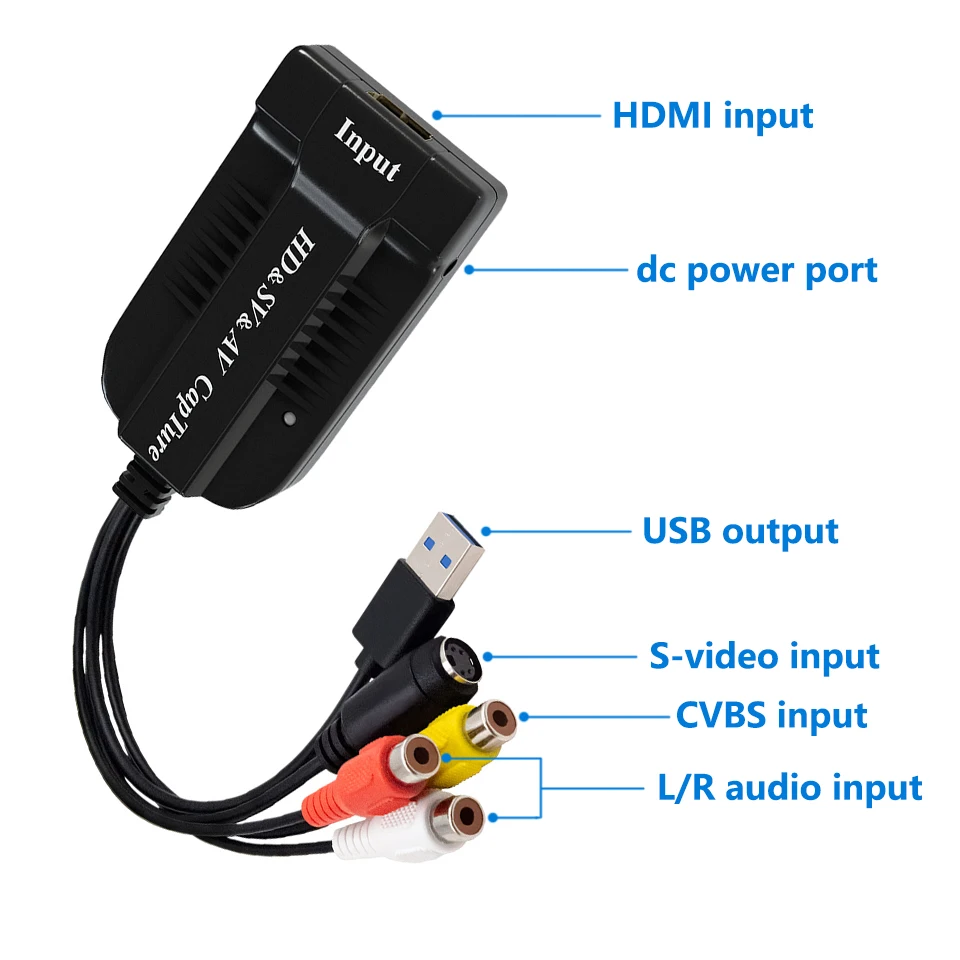 Фото Карта видеозахвата HD/AV/3RCA/S, USB 2,0, аналогово-цифровой преобразователь №2