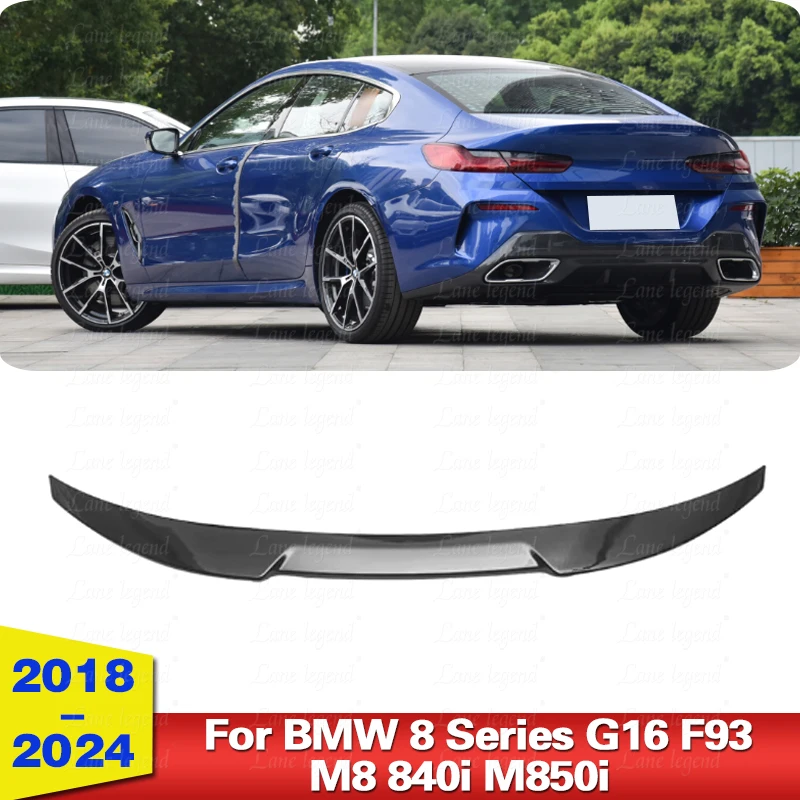 Фото Для BMW 8 серии G16 F93 M8 840i M850i 2018-2024 блеск Blk задний спойлер багажника Tai Wing Lip №1
